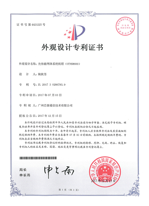 The Design Patent Certificate